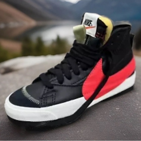 Nike men size 10 raw cut leather high top blazer - Picture 8 of 10